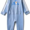 Adidas Baby Boys Overalls Glow Blue Soft French Terry-0