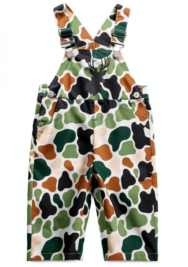 Army Green Baby Boy Camo Overalls Cotton Jumpsuit Hunting-0