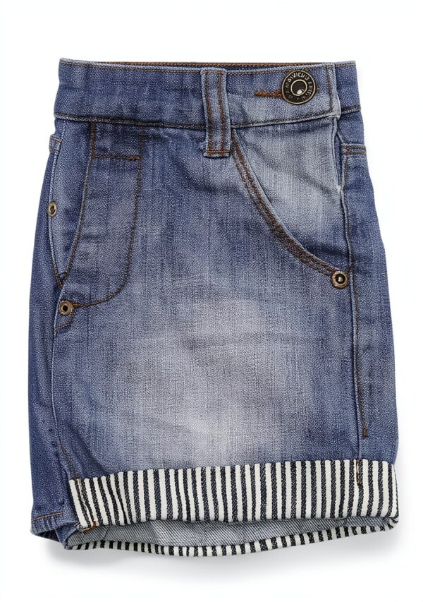 Baby Boys Denim Shortalls Cotton Adjustable Straps Blue 2211-5