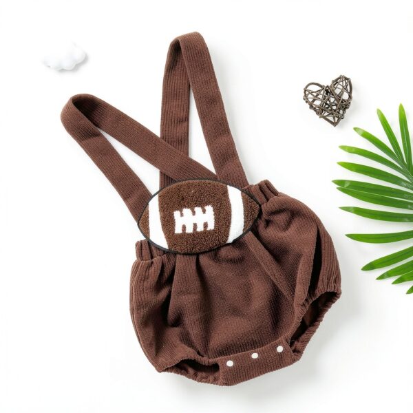 Baby Football Bloomer Unisex Polyester Game Day Outfit-1