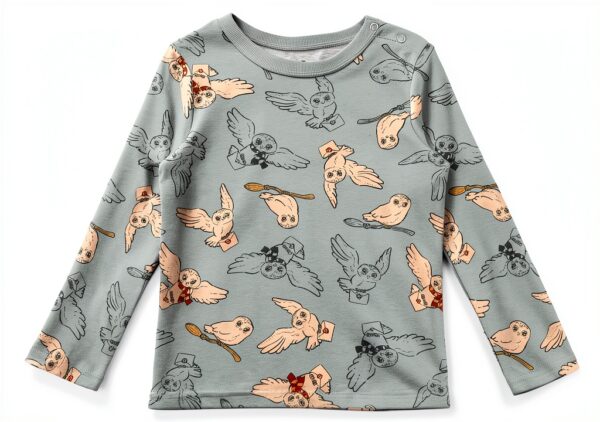 Harry Potter Hedwig Baby Overalls Set Green Cream 0-24-4