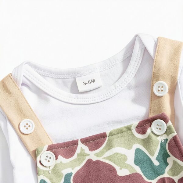 Baby Boy Camo Overalls Set Soft Cotton Hunting Outfit-5