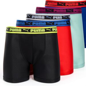 PUMA Boys Performance Boxer Briefs 5-Pack Stretch Comfort-0