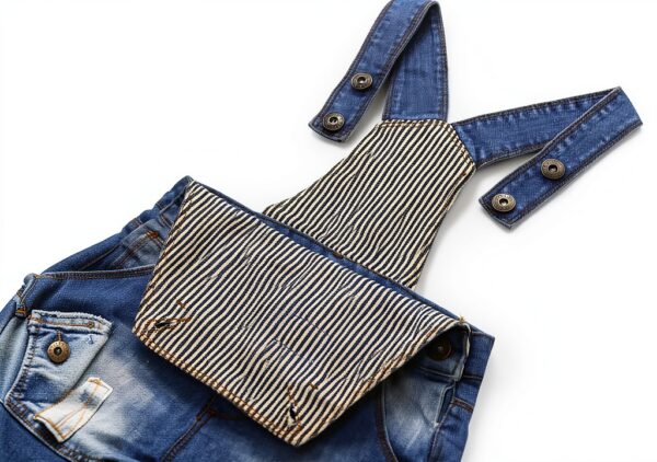 Baby Boys Denim Shortalls Cotton Adjustable Straps Blue 2211-6