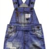 Baby Boys Denim Shortalls Cotton Adjustable Straps Blue 2211-0