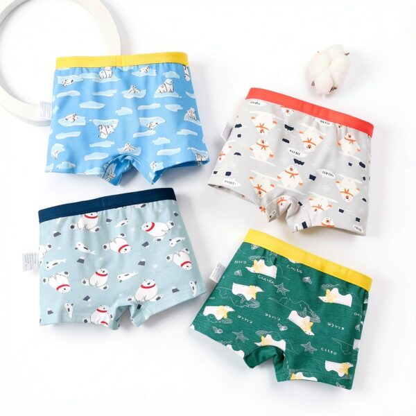 Green Mouse Boys Boxer Briefs Breathable Comfortable-1