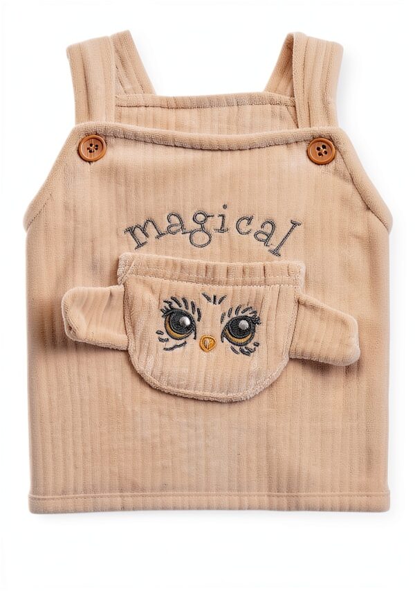 Harry Potter Hedwig Baby Overalls Set Green Cream 0-24-3