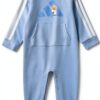 Adidas Baby Boys Overalls Glow Blue Soft French Terry-1