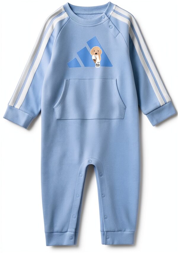 Adidas Baby Boys Overalls Glow Blue Soft French Terry-1