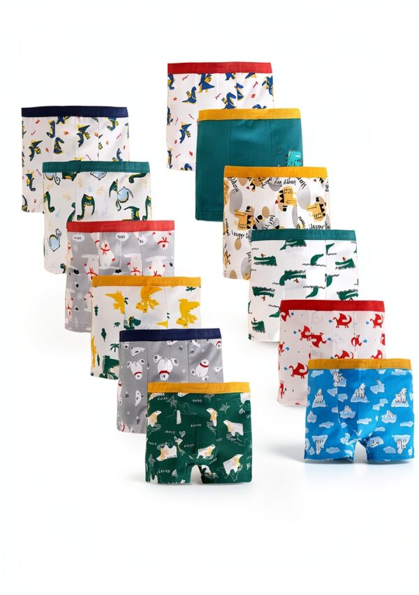 Green Mouse Boys Boxer Briefs Breathable Comfortable-0