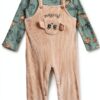 Harry Potter Hedwig Baby Overalls Set Green Cream 0-24-0