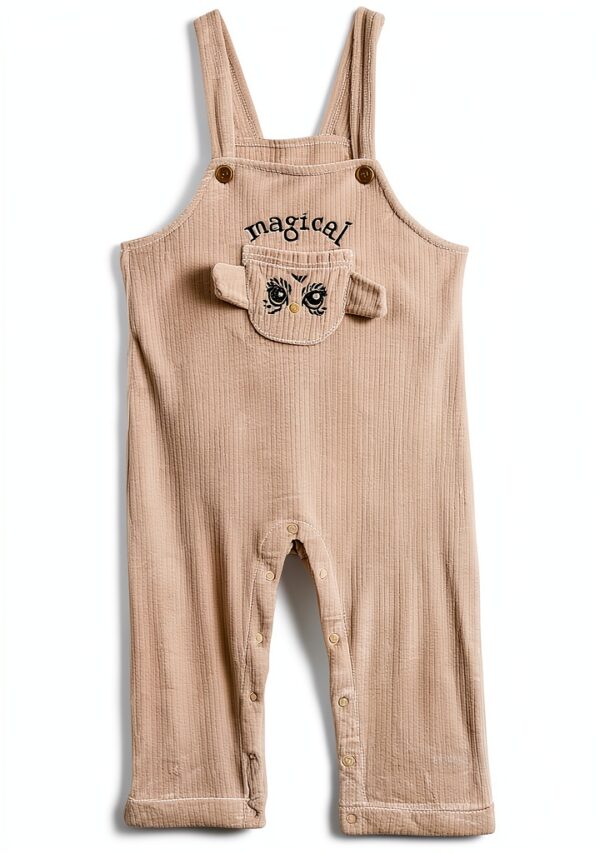 Harry Potter Hedwig Baby Overalls Set Green Cream 0-24-2