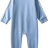 Adidas Baby Boys Overalls Glow Blue Soft French Terry-4