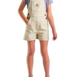 Carhartt Girls Overalls Rugged Flex Stretch Denim Bibs-0