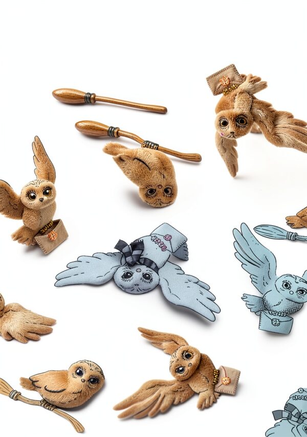 Harry Potter Hedwig Baby Overalls Set Green Cream 0-24-5