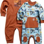 Carhartt Boys Overalls Cotton Coverall Durable Knee Patches-0