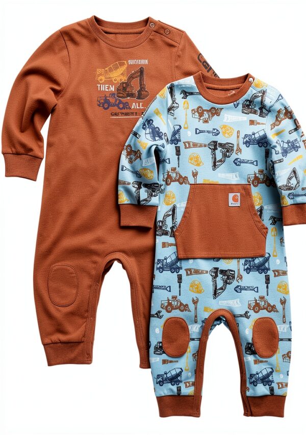 Carhartt Boys Overalls Cotton Coverall Durable Knee Patches-0