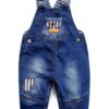 Button End Baby Boys Overalls Blue Denim Snap Diaper-0