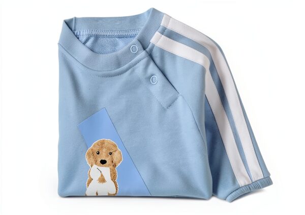 Adidas Baby Boys Overalls Glow Blue Soft French Terry-2