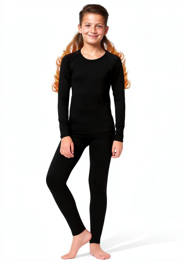 Rolimaka Boys Thermal Underwear Set Fleece Lined Compression