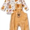 Disney Winnie the Pooh Baby Overalls Soft Bib Overall Set-0