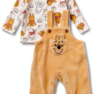 Disney Winnie the Pooh Baby Overalls Soft Bib Overall Set-0